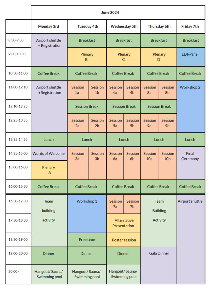 Schedule – EMPSEB29